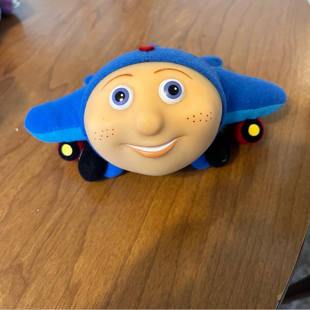 Vintage Stuffed 2000 Kidpower Jay Jay The Jet Plane Plush Vinyl Face